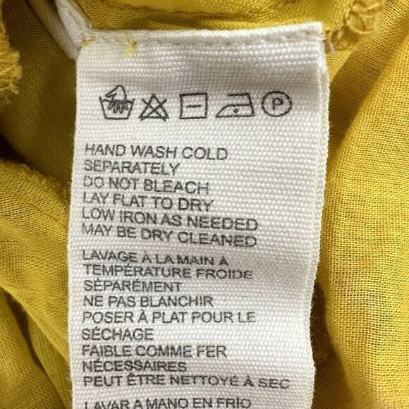 Evereve Cleobella Zia Mini Dress Small Printed Yellow Flutter Sleeve V Neck - Picture 11 of 16